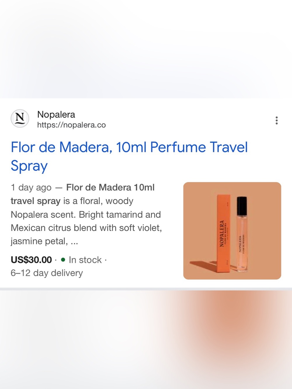 Flor de Madera 10ml Travel Perfume Spray — Peach